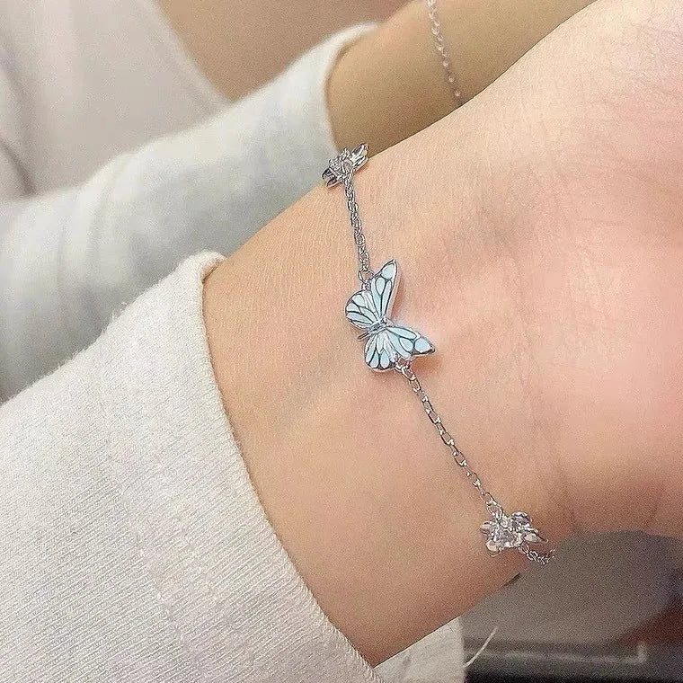 🦋 Collana / Bracciale Farfalla Luminosa Vintage